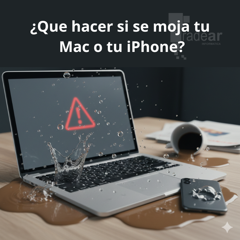 Qué hacer si se moja el móvil o el ordenador